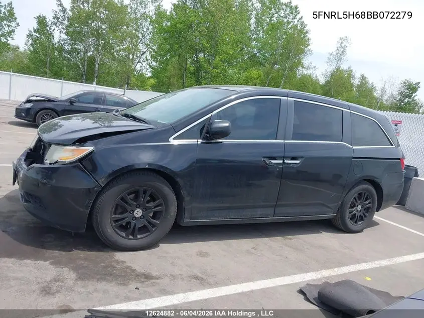 2011 Honda Odyssey VIN: 5FNRL5H68BB072279 Lot: 12624882