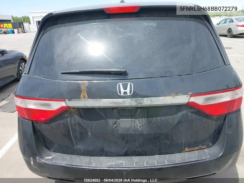 2011 Honda Odyssey VIN: 5FNRL5H68BB072279 Lot: 12624882