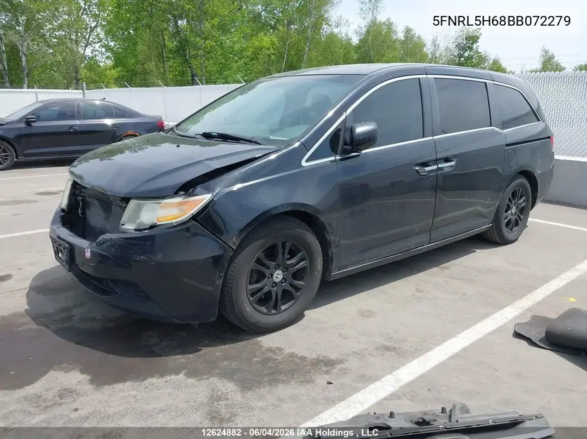 2011 Honda Odyssey VIN: 5FNRL5H68BB072279 Lot: 12624882