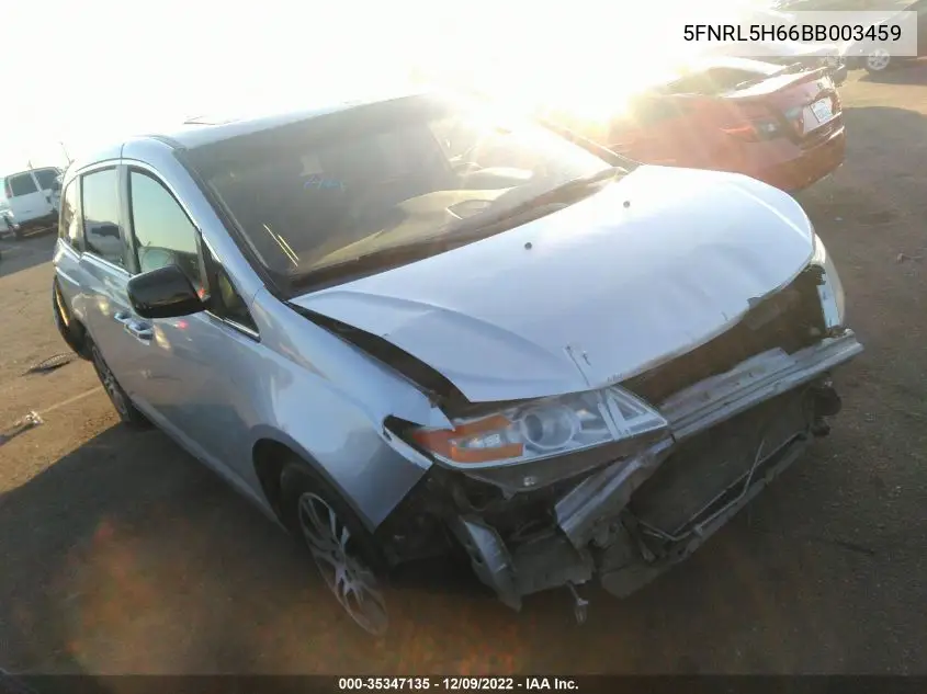 5FNRL5H66BB003459 2011 Honda Odyssey Ex-L
