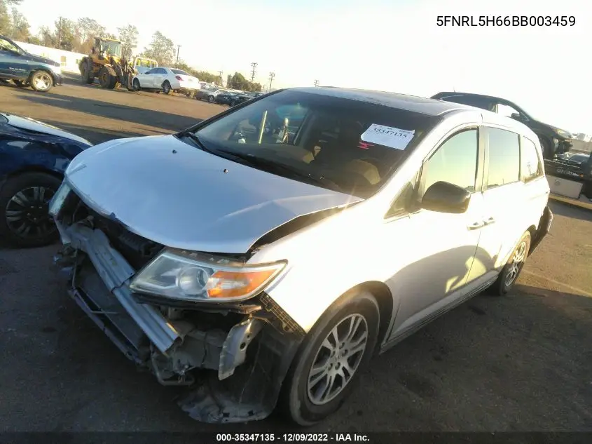 5FNRL5H66BB003459 2011 Honda Odyssey Ex-L