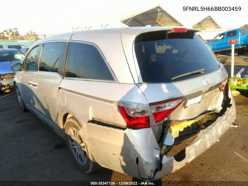5FNRL5H66BB003459 2011 Honda Odyssey Ex-L