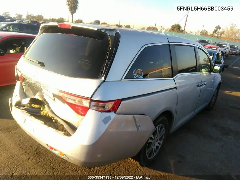 5FNRL5H66BB003459 2011 Honda Odyssey Ex-L
