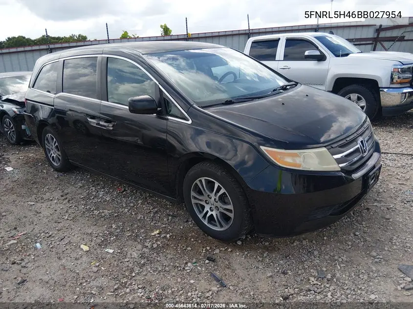 2011 Honda Odyssey Ex VIN: 5FNRL5H46BB027954 Lot: 45643614