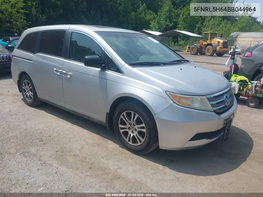 2011 Honda Odyssey Ex-L VIN: 5FNRL5H64BB044964 Lot: 45682988