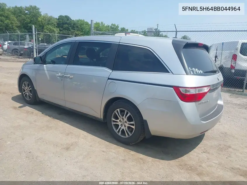 2011 Honda Odyssey Ex-L VIN: 5FNRL5H64BB044964 Lot: 45682988