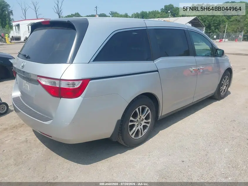 2011 Honda Odyssey Ex-L VIN: 5FNRL5H64BB044964 Lot: 45682988