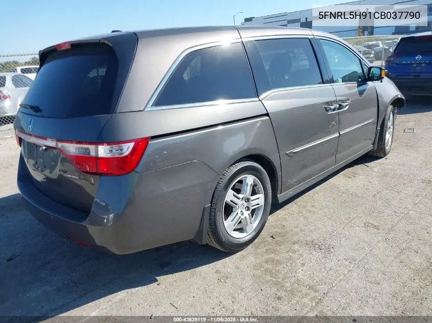 5FNRL5H91CB037790 2012 Honda Odyssey Touring/Touring Elite