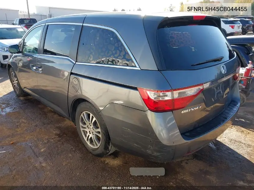 5FNRL5H45CB044455 2012 Honda Odyssey Ex