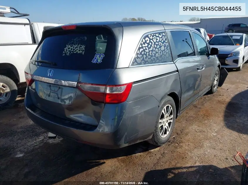 5FNRL5H45CB044455 2012 Honda Odyssey Ex