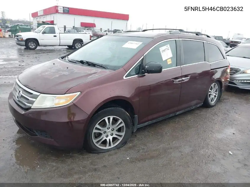 5FNRL5H46CB023632 2012 Honda Odyssey Ex