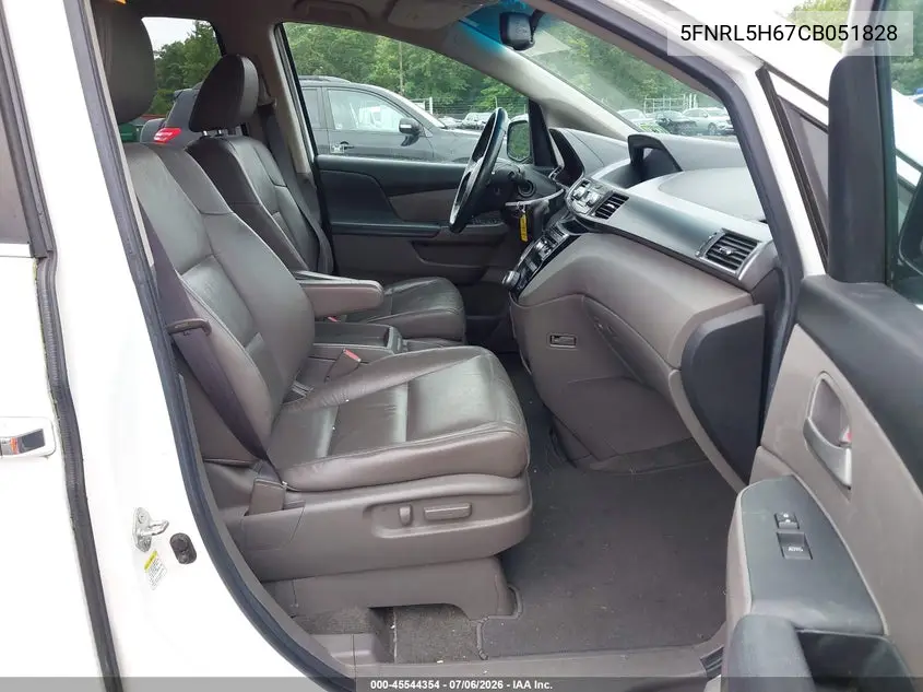 2012 Honda Odyssey Ex-L VIN: 5FNRL5H67CB051828 Lot: 45544354
