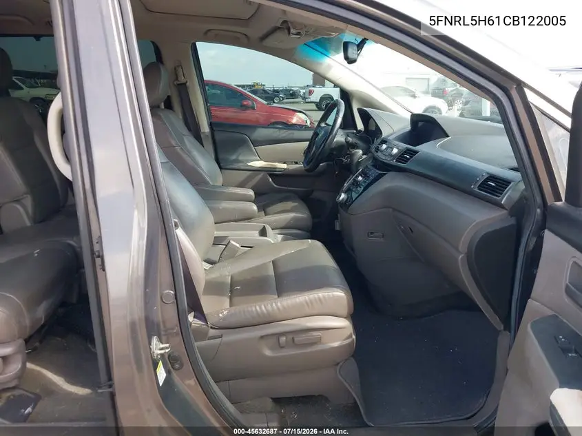 2012 Honda Odyssey Ex-L VIN: 5FNRL5H61CB122005 Lot: 45632687
