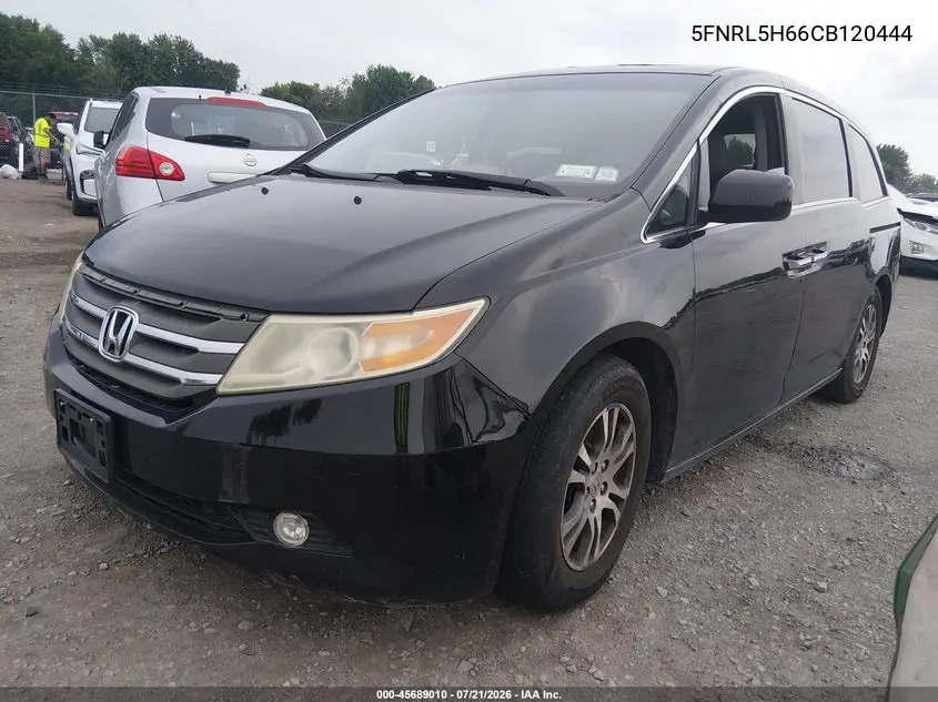 2012 Honda Odyssey Ex-L VIN: 5FNRL5H66CB120444 Lot: 45689010