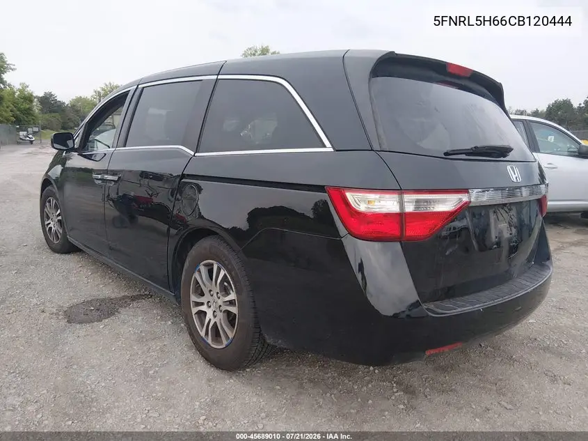 2012 Honda Odyssey Ex-L VIN: 5FNRL5H66CB120444 Lot: 45689010