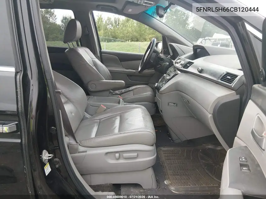 2012 Honda Odyssey Ex-L VIN: 5FNRL5H66CB120444 Lot: 45689010