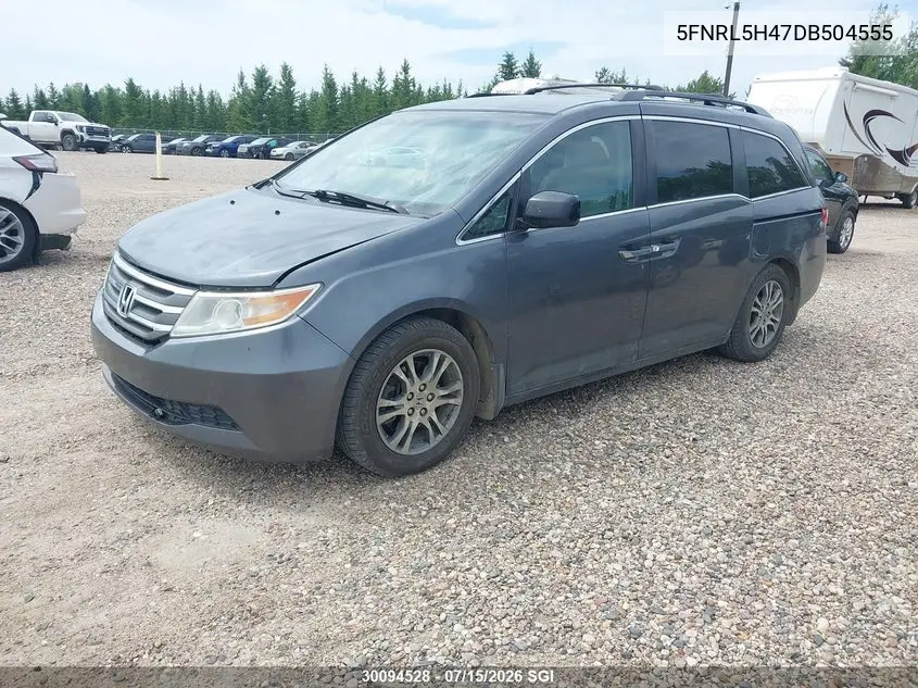 2013 Honda Odyssey Ex VIN: 5FNRL5H47DB504555 Lot: 30094528