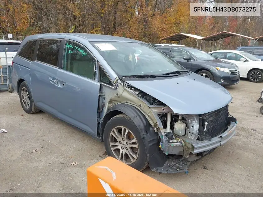 5FNRL5H43DB073275 2013 Honda Odyssey Ex