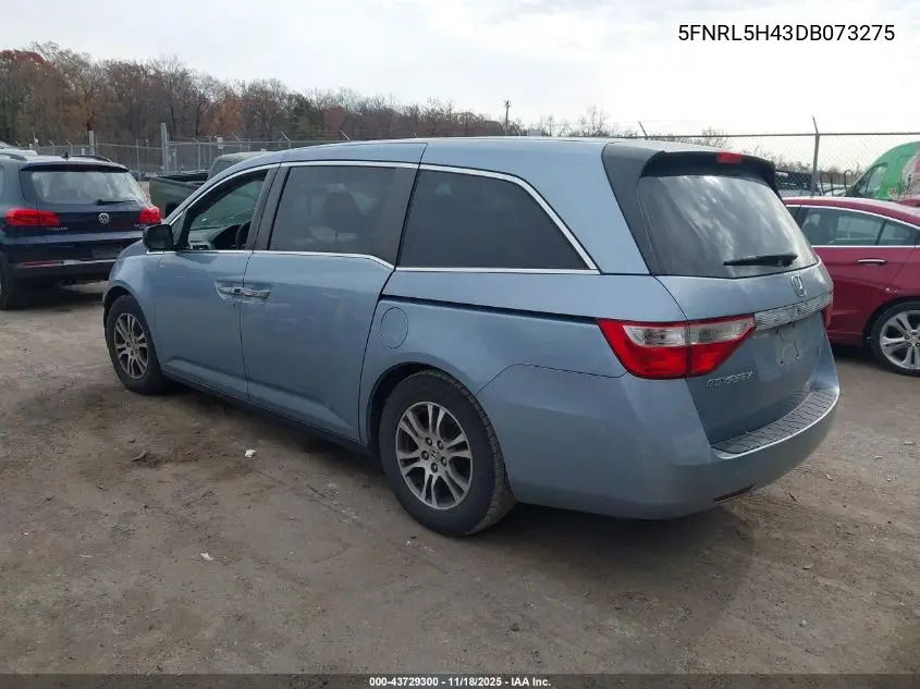 5FNRL5H43DB073275 2013 Honda Odyssey Ex