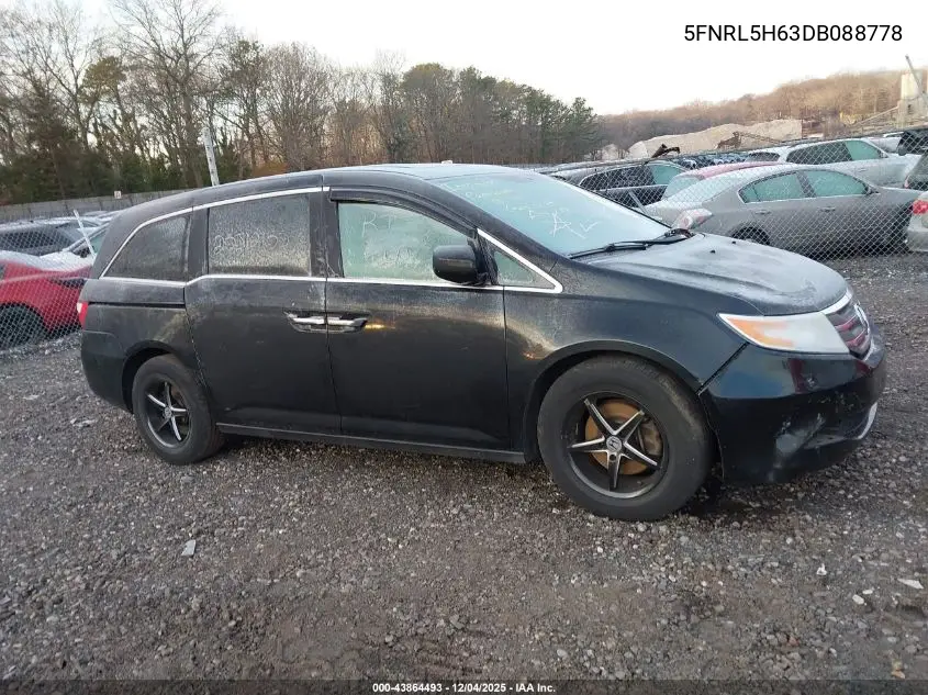 5FNRL5H63DB088778 2013 Honda Odyssey Ex-L
