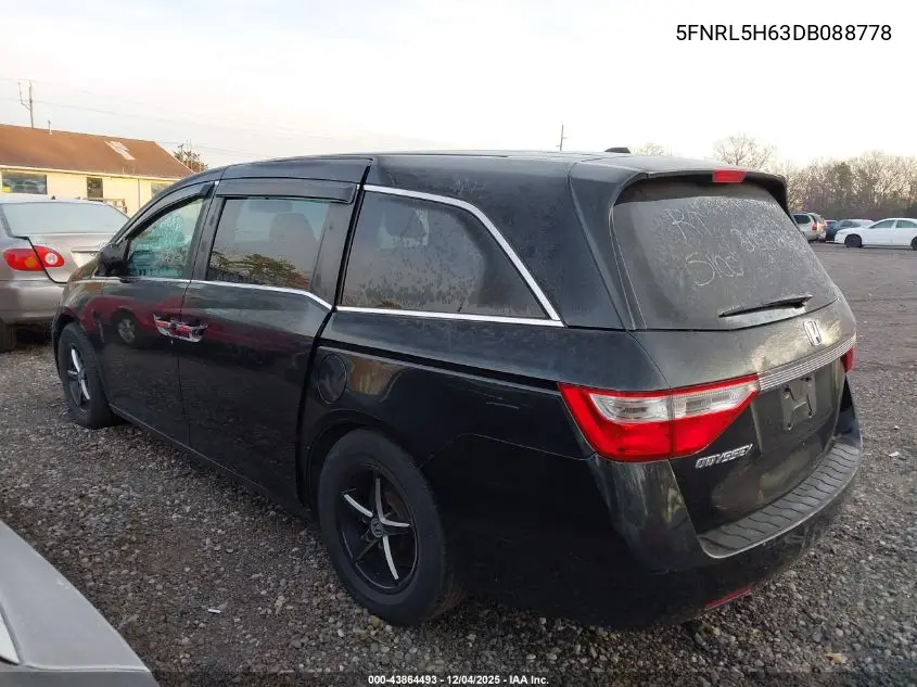 5FNRL5H63DB088778 2013 Honda Odyssey Ex-L