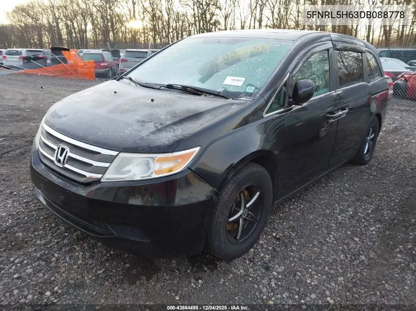 5FNRL5H63DB088778 2013 Honda Odyssey Ex-L