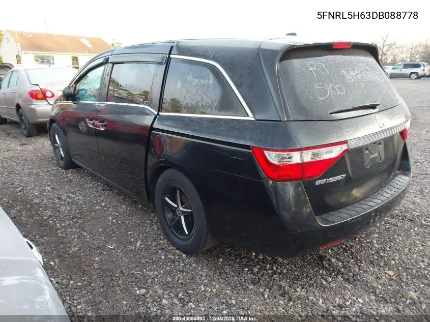 5FNRL5H63DB088778 2013 Honda Odyssey Ex-L