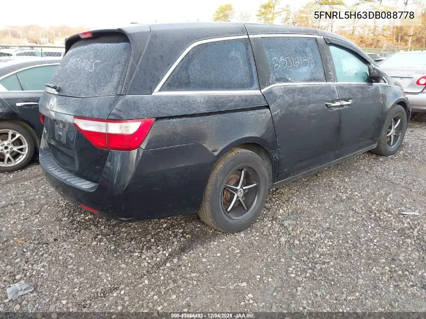 5FNRL5H63DB088778 2013 Honda Odyssey Ex-L