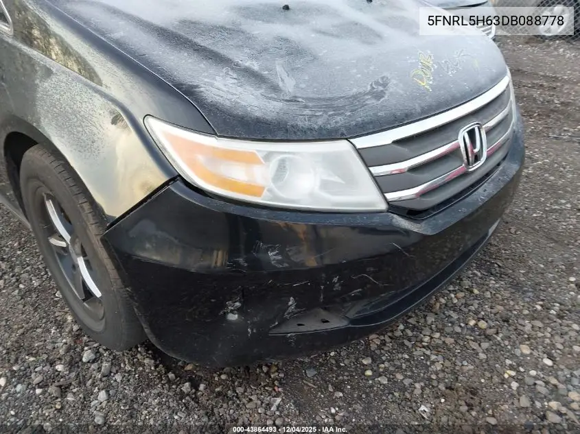 5FNRL5H63DB088778 2013 Honda Odyssey Ex-L
