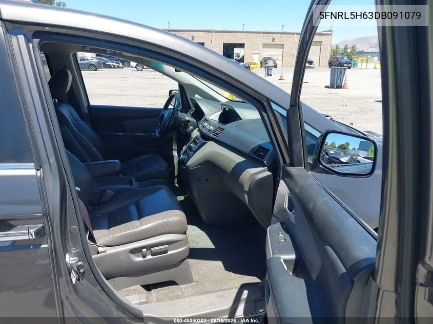2013 Honda Odyssey Ex-L VIN: 5FNRL5H63DB091079 Lot: 45350302