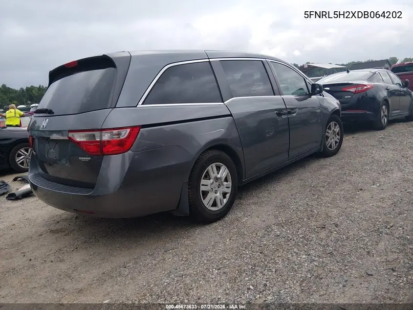 2013 Honda Odyssey Lx VIN: 5FNRL5H2XDB064202 Lot: 45673633