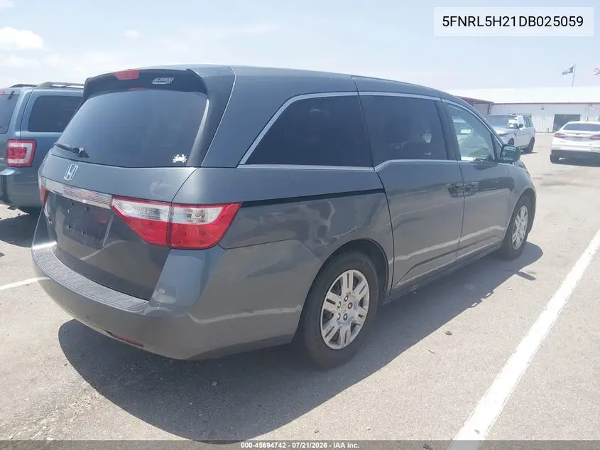 2013 Honda Odyssey Lx VIN: 5FNRL5H21DB025059 Lot: 45694742