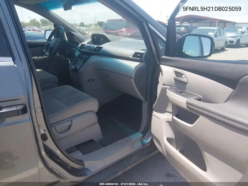 2013 Honda Odyssey Lx VIN: 5FNRL5H21DB025059 Lot: 45694742