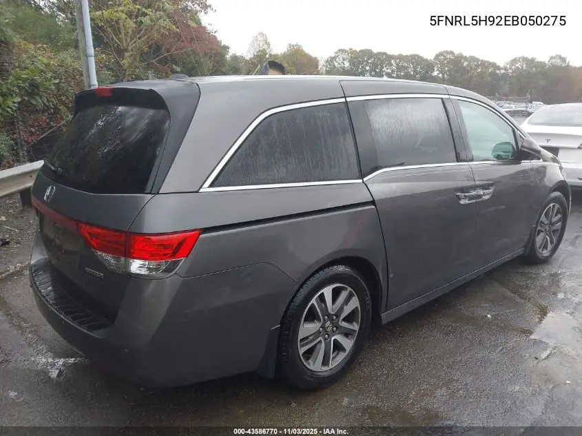 5FNRL5H92EB050275 2014 Honda Odyssey Touring/Touring Elite