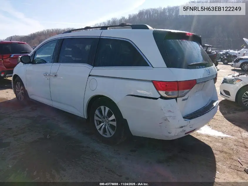 5FNRL5H63EB122249 2014 Honda Odyssey Ex-L