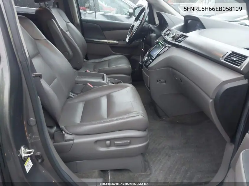 5FNRL5H66EB058109 2014 Honda Odyssey Ex-L