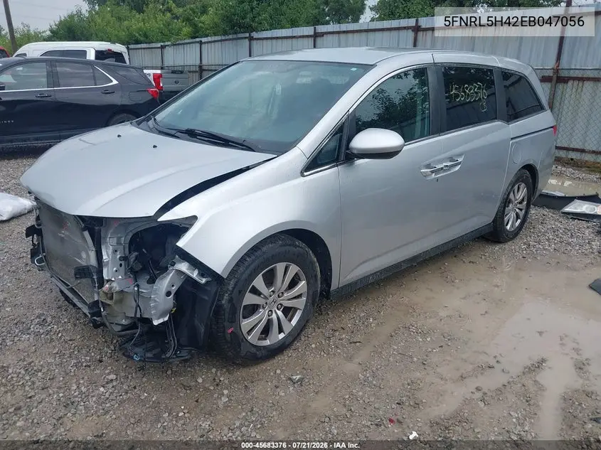 2014 Honda Odyssey Ex VIN: 5FNRL5H42EB047056 Lot: 45683376