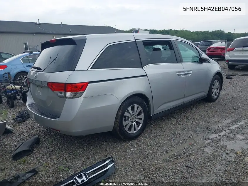 2014 Honda Odyssey Ex VIN: 5FNRL5H42EB047056 Lot: 45683376