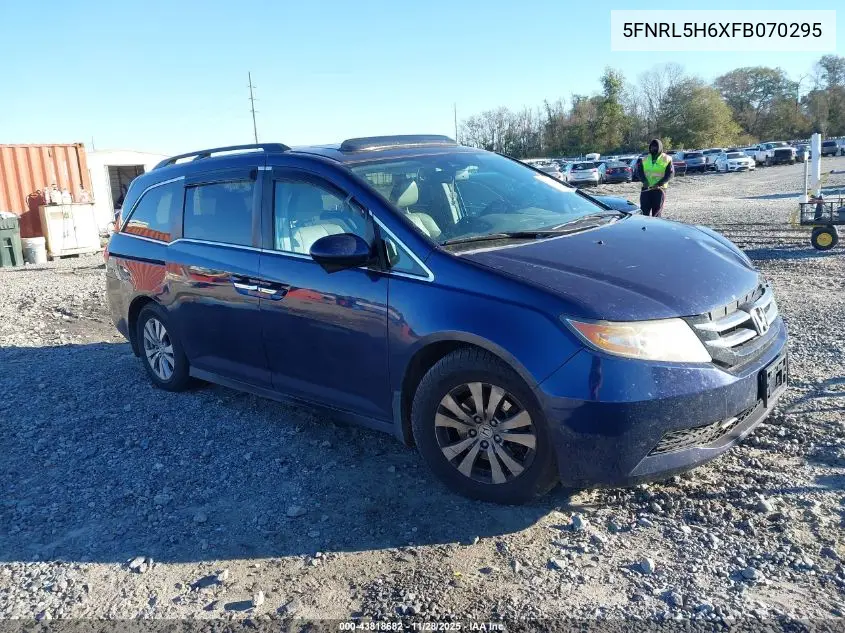 5FNRL5H6XFB070295 2015 Honda Odyssey Ex-L