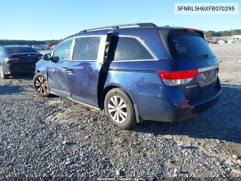 5FNRL5H6XFB070295 2015 Honda Odyssey Ex-L