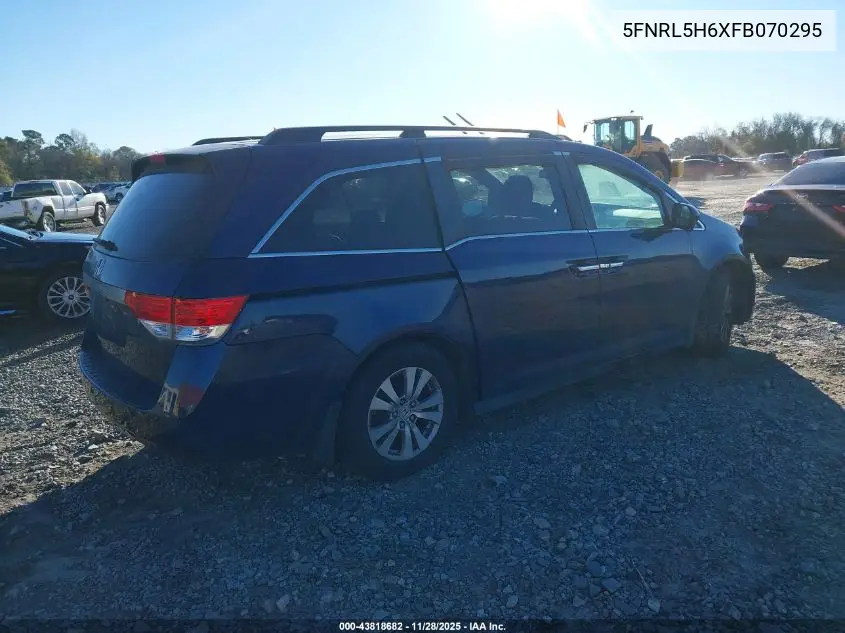 5FNRL5H6XFB070295 2015 Honda Odyssey Ex-L