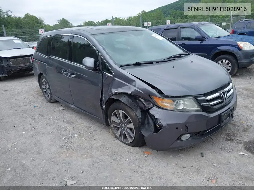 2015 Honda Odyssey Touring/Touring Elite VIN: 5FNRL5H91FB028916 Lot: 45304212