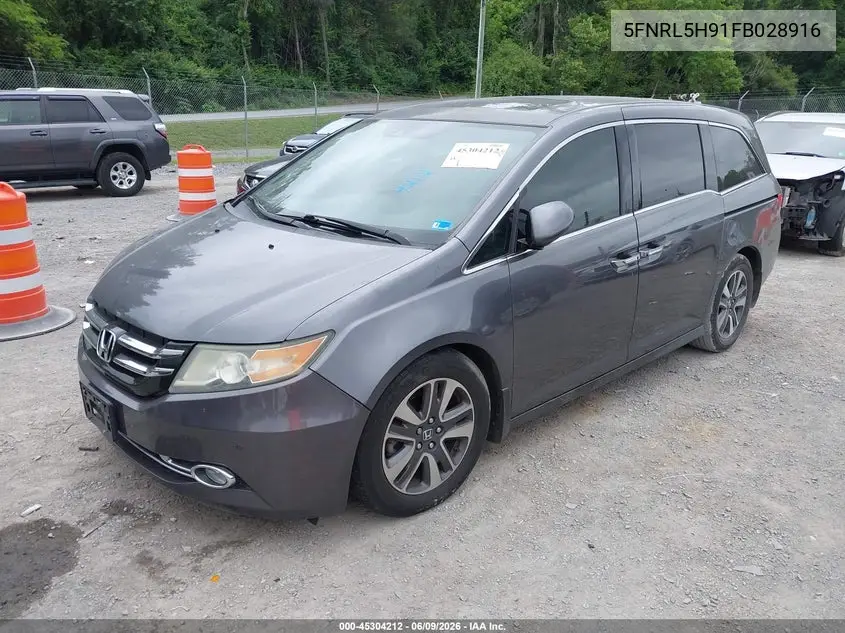 2015 Honda Odyssey Touring/Touring Elite VIN: 5FNRL5H91FB028916 Lot: 45304212