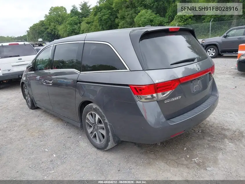 2015 Honda Odyssey Touring/Touring Elite VIN: 5FNRL5H91FB028916 Lot: 45304212