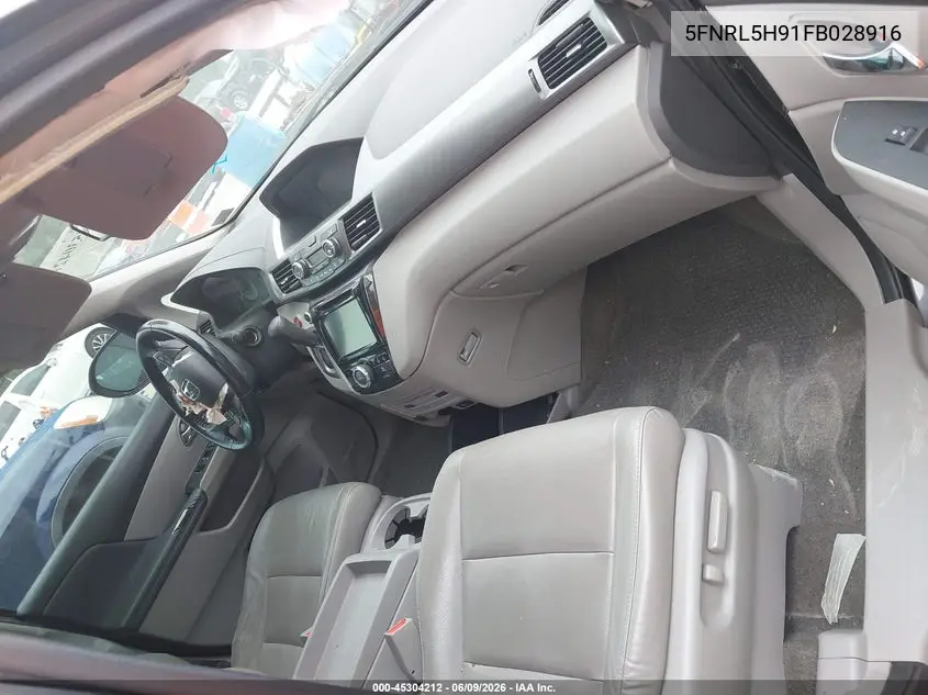 2015 Honda Odyssey Touring/Touring Elite VIN: 5FNRL5H91FB028916 Lot: 45304212