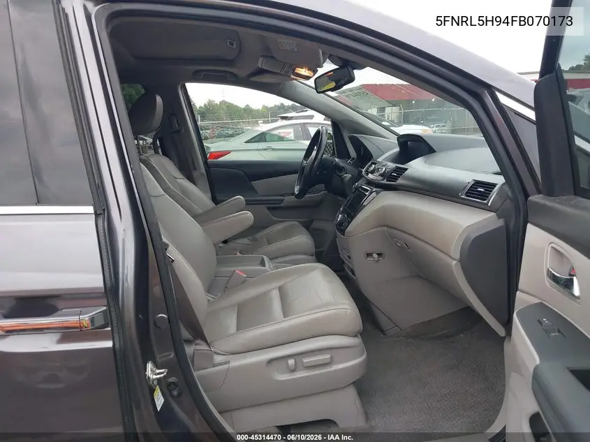 2015 Honda Odyssey Touring/Touring Elite VIN: 5FNRL5H94FB070173 Lot: 45314470