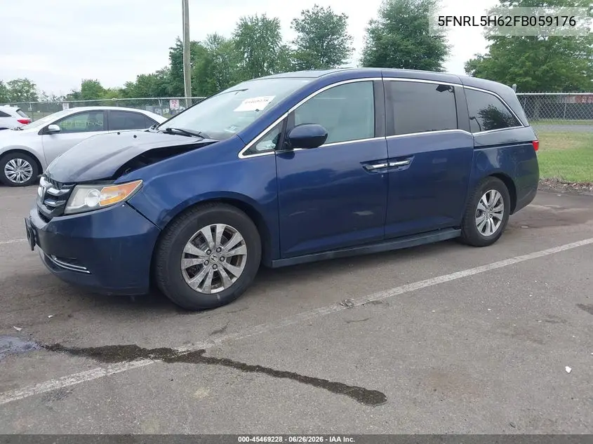 2015 Honda Odyssey Ex-L VIN: 5FNRL5H62FB059176 Lot: 45469228