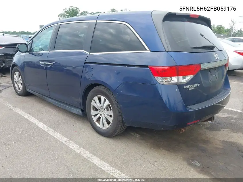 2015 Honda Odyssey Ex-L VIN: 5FNRL5H62FB059176 Lot: 45469228