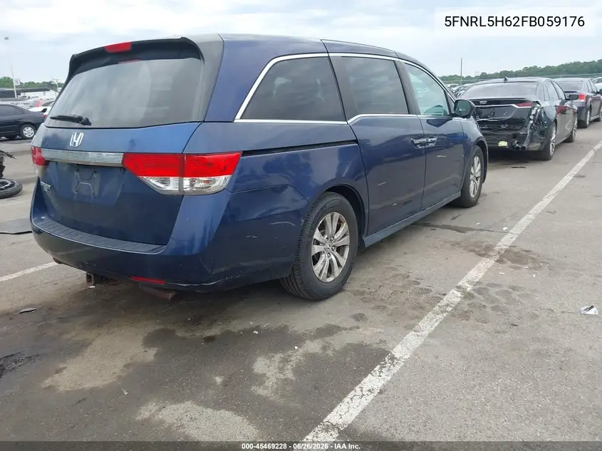 2015 Honda Odyssey Ex-L VIN: 5FNRL5H62FB059176 Lot: 45469228