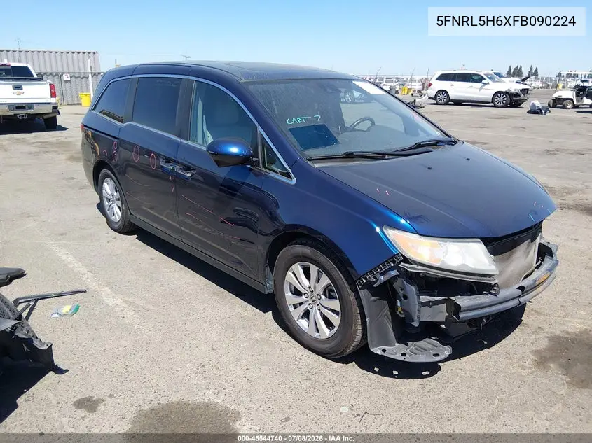 2015 Honda Odyssey Ex-L VIN: 5FNRL5H6XFB090224 Lot: 45544740